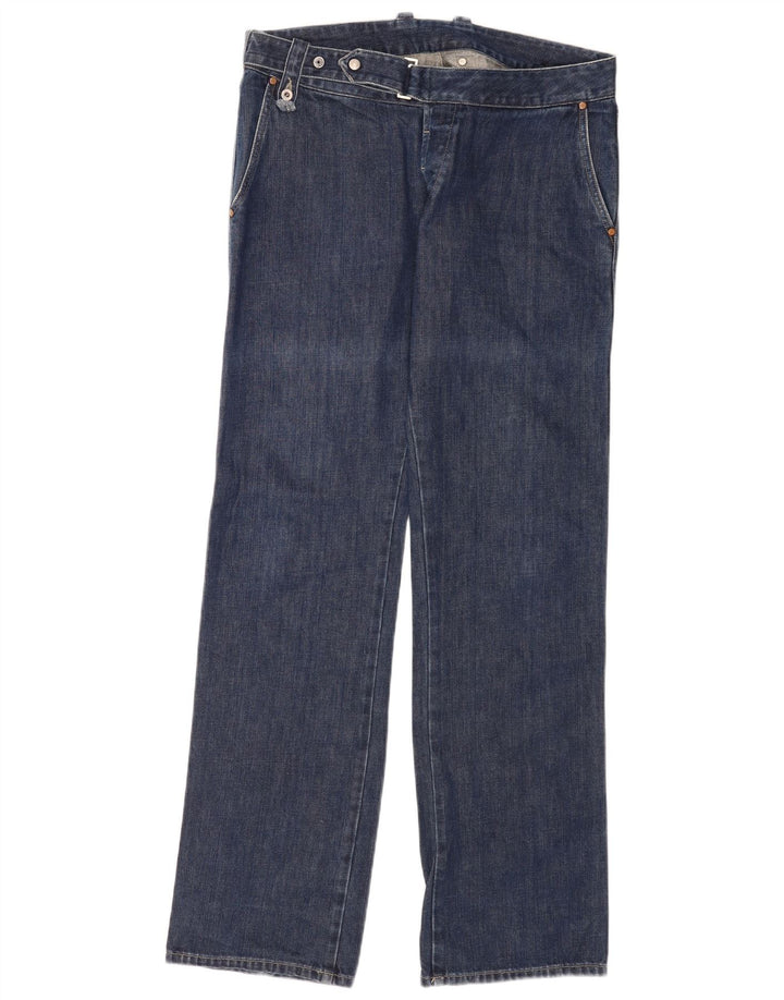 Diesel Herren Straight Jeans W34 L35 Marineblaue Baumwolle