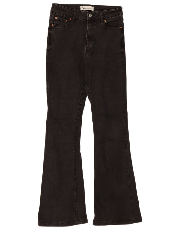 Zara Damen Schlagjeans EU 38 Small W28 L31 Schwarze Baumwolle