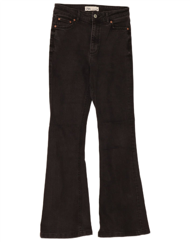 Zara Damen Schlagjeans EU 38 Small W28 L31 Schwarze Baumwolle