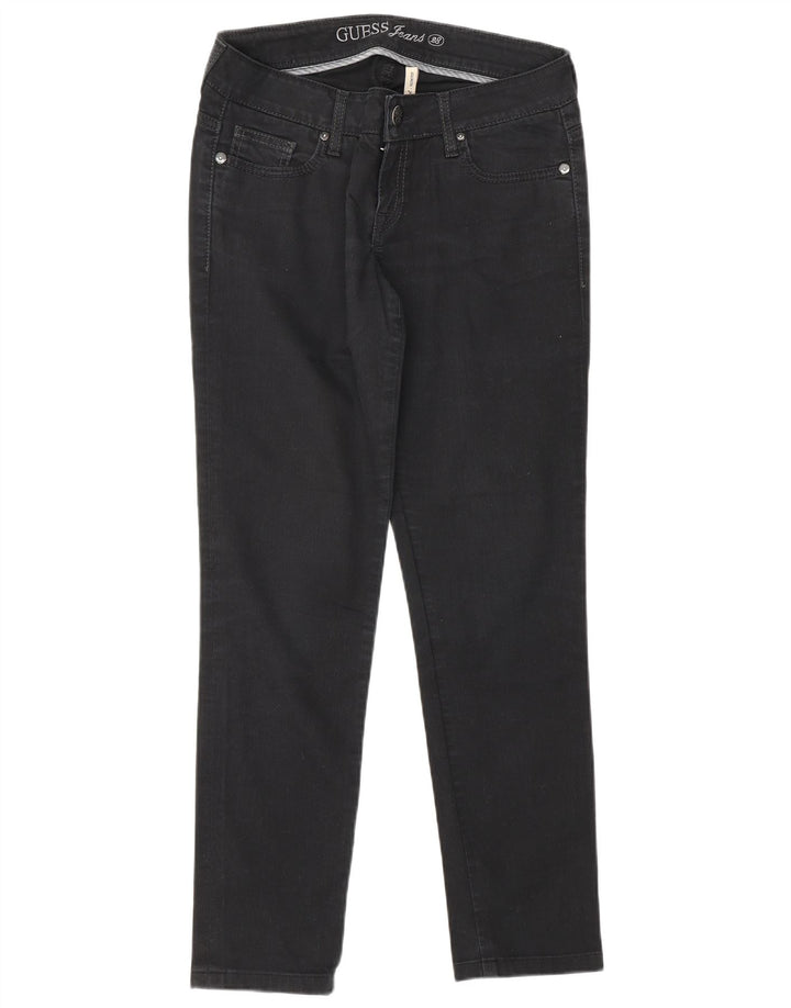 GUESS Damen Starlet Slim Jeans W28 L28 Schwarz