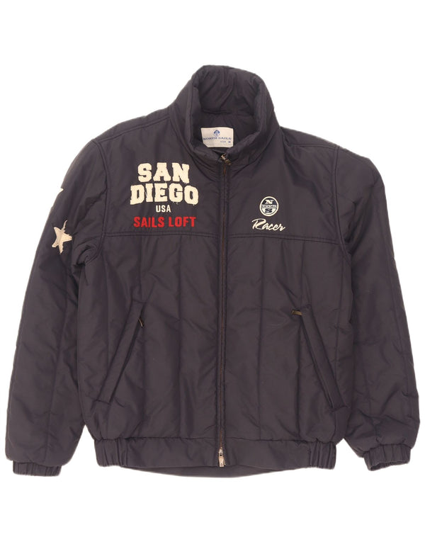 North Sails Herren Graphic Wattierte Jacke UK 38 Medium Navy Blue Polyamid