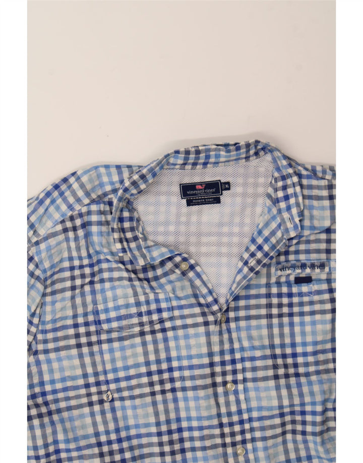VINEYARD VINES Mens Shirt XL Blue Check Nylon Vintage Vineyard Vines and Second-Hand Vineyard Vines from Messina Hembry 