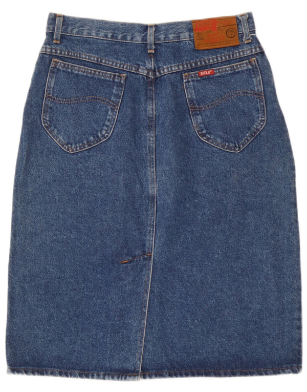 Rifle Damen Jeansrock W32 Große blaue Baumwolle