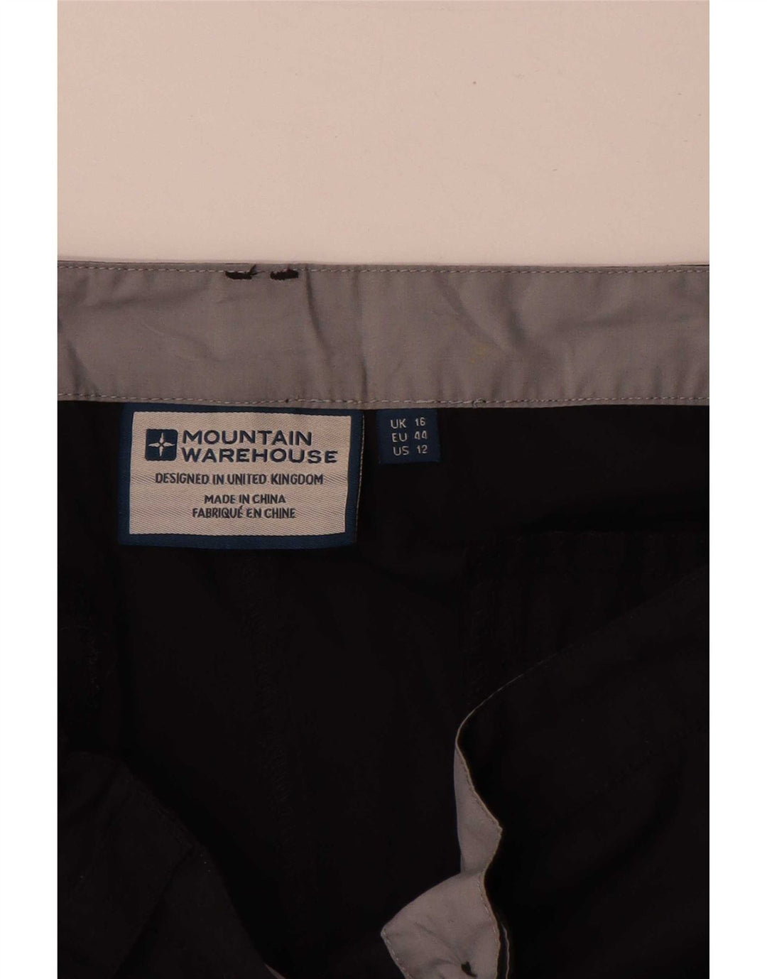 Mountain Warehouse Damen-Cargoshorts UK 16 Large W34 Schwarzes Polyester