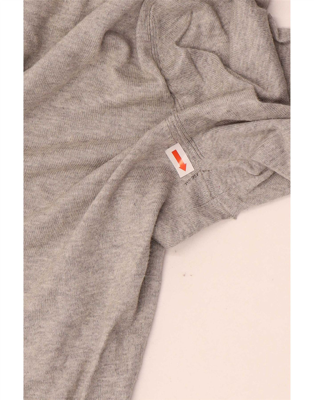 Massimo Dutti Herren-Pullover mit V-Ausschnitt, klein, grau gefleckte Baumwolle