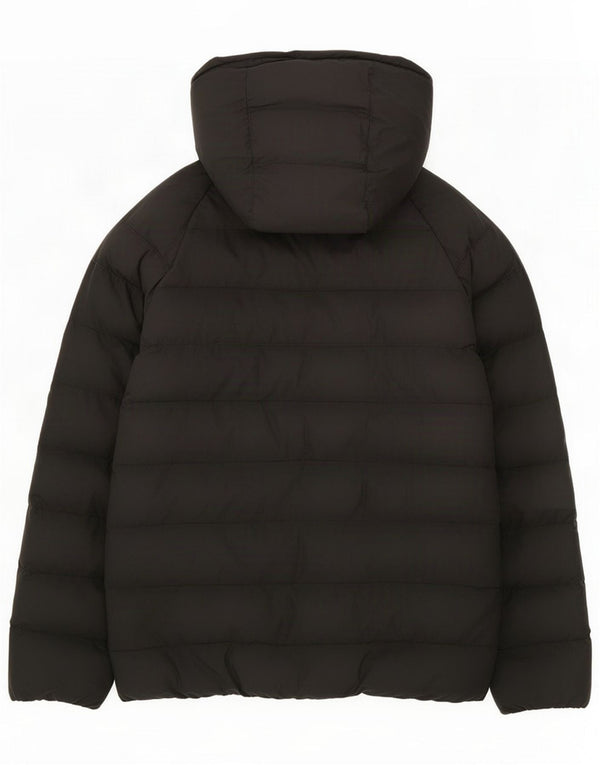 Nike Jungen-Kapuzenjacke, gepolstert, 10–11 Jahre, mittelgroßes schwarzes Polyester