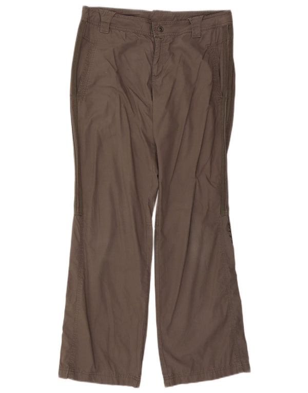 Adidas Damen Straight Chino Hose UK 12 Medium W30 L30 Grau Baumwolle