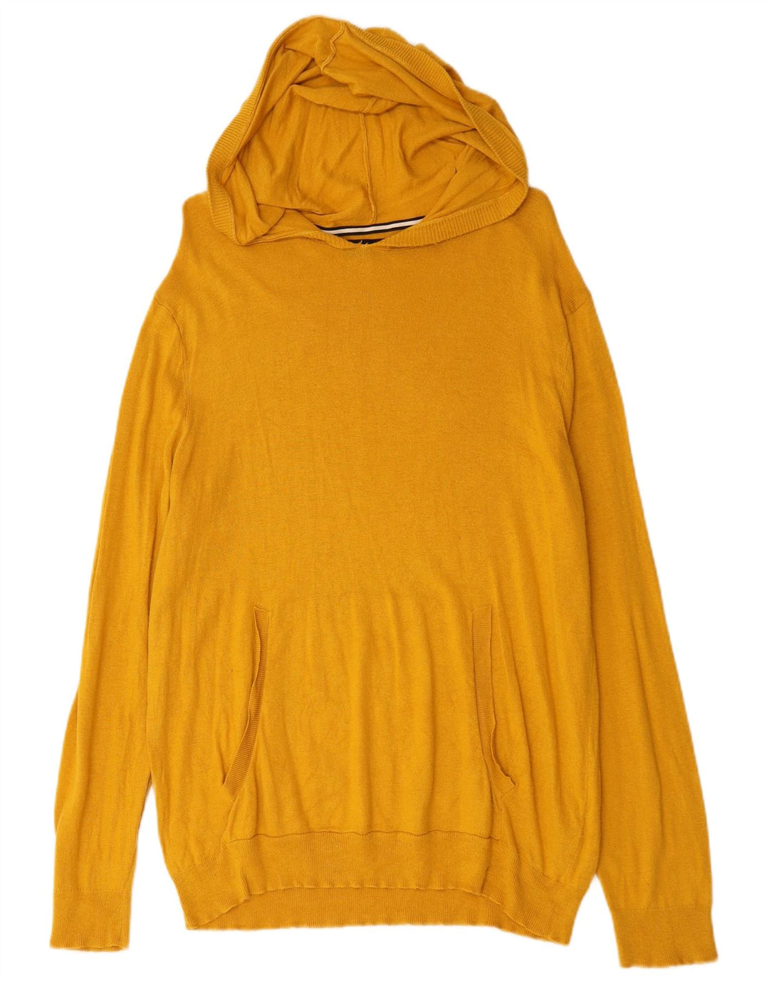 Zara Herren Kapuzenpullover Mittelgelb
