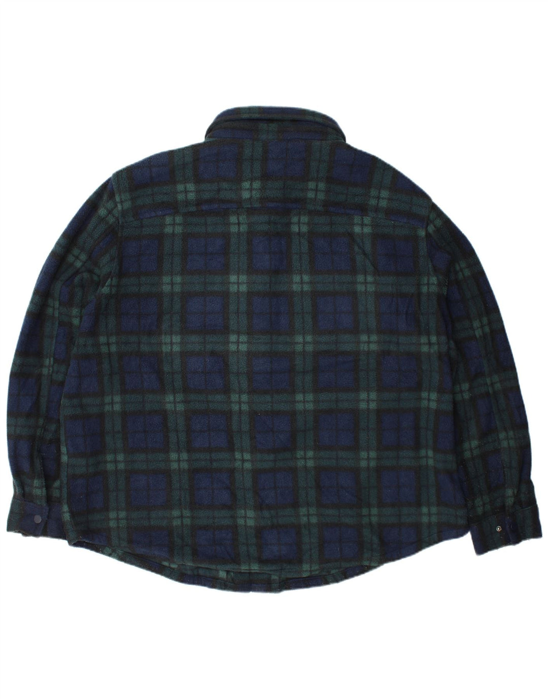 Marks & Spencer Herren-Overshirt aus Fleece, 3XL, grün kariert, Polyester