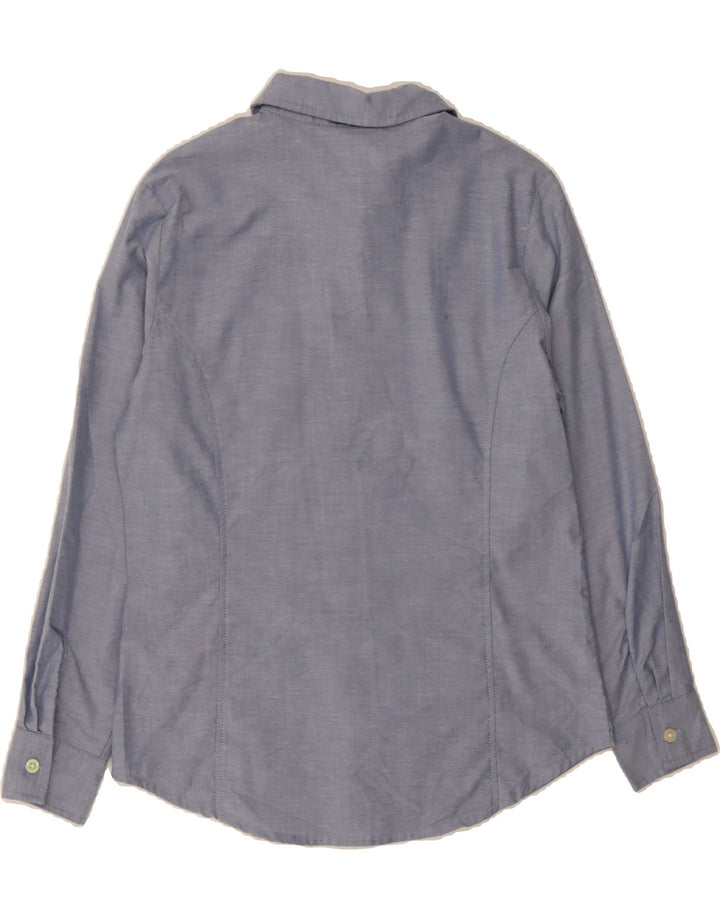 LEE Womens Easy Care Shirt UK 14 Medium Blue Cotton Vintage Lee and Second-Hand Lee from Messina Hembry 