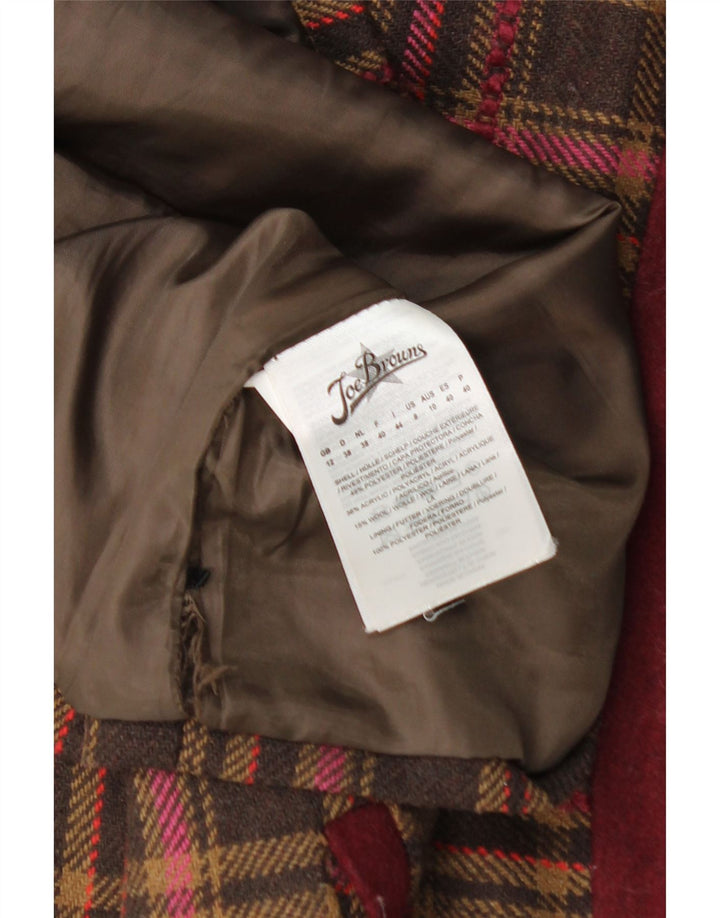 JOE BROWNS Damen Minirock UK 12 Medium W32 Braun kariertes Acryl