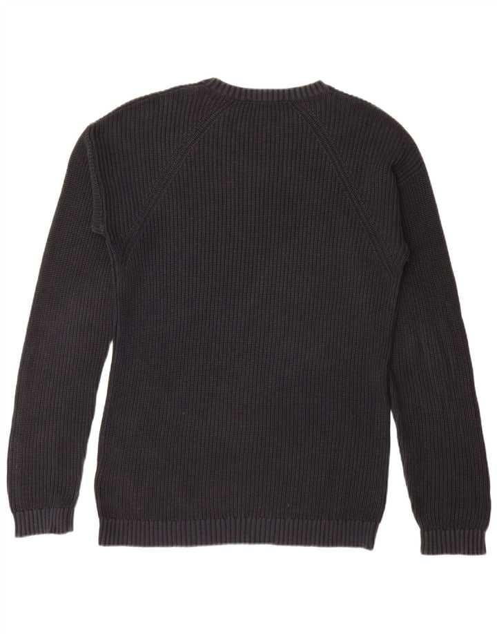 JACK & JONES Herren-Pullover mit Rundhalsausschnitt, mittelmarineblaue Baumwolle