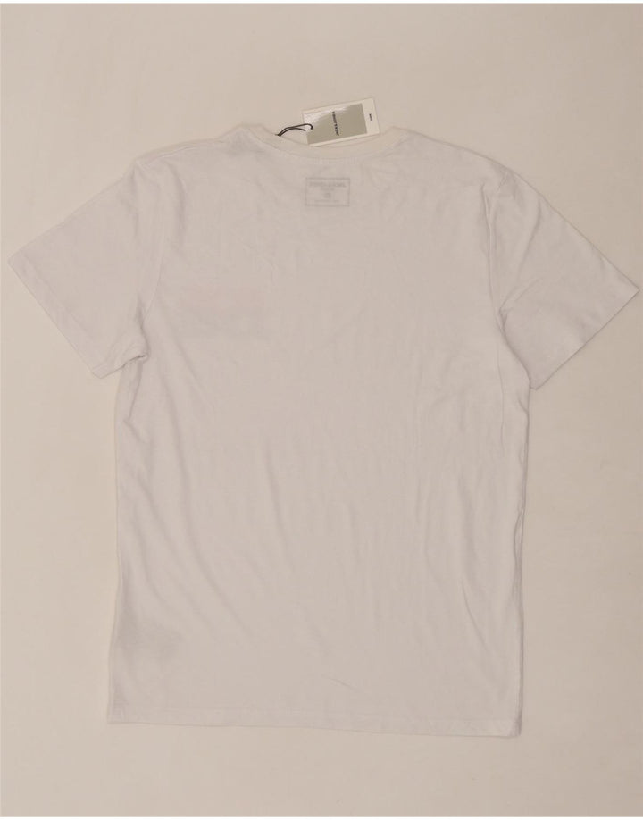 JACK & JONES Mens Graphic T-Shirt Top Large White Cotton Vintage Jack & Jones and Second-Hand Jack & Jones from Messina Hembry 