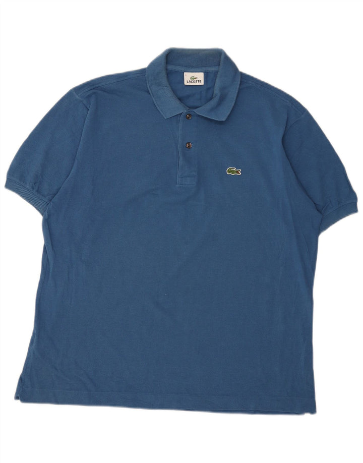 Lacoste Herren-Poloshirt, Größe 5, groß, blaue Baumwolle