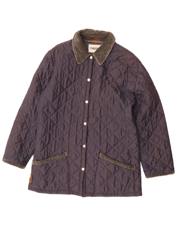 Husky Damen Steppjacke UK 16 Large Marineblau Polyamid