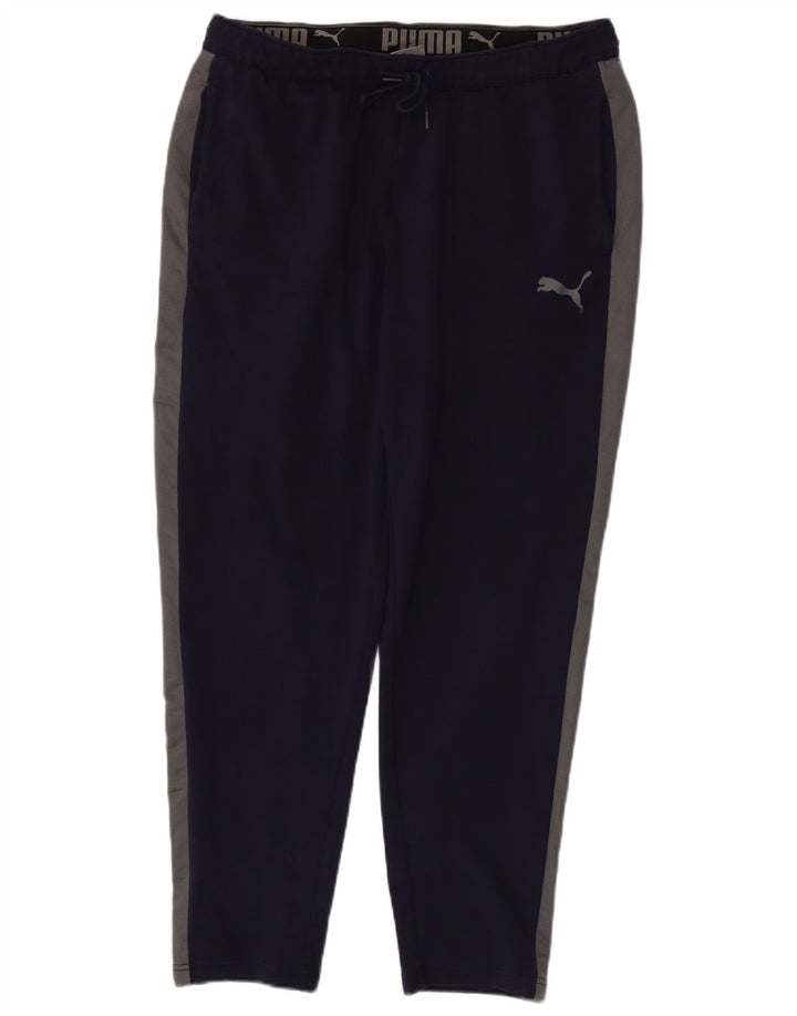PUMA Herren-Trainingshose, groß, Marineblau, Farbblock