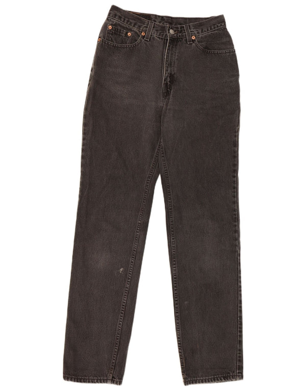 Levi's Damen 512 Slim Fit Straight Jeans US 9 Medium W26 L31 Schwarze Baumwolle