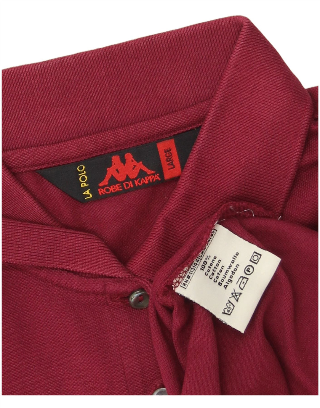 Kappa Damen Poloshirt UK 16 Large Kastanienbraun Baumwolle