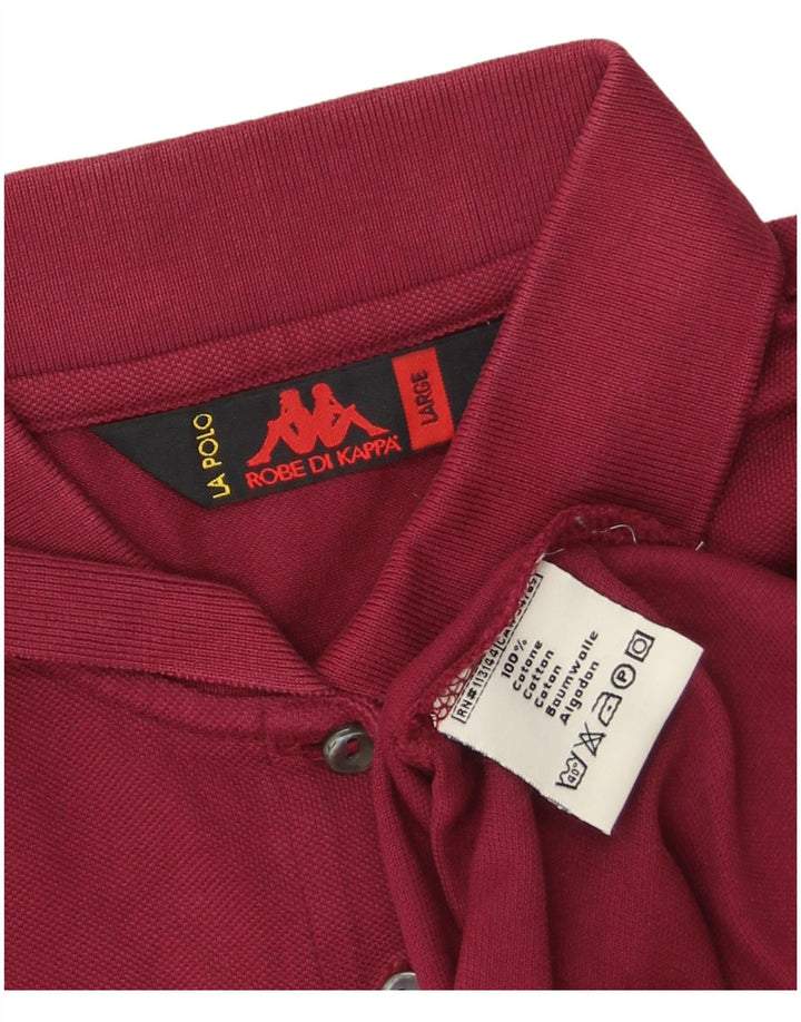 Kappa Damen Poloshirt UK 16 Large Kastanienbraun Baumwolle