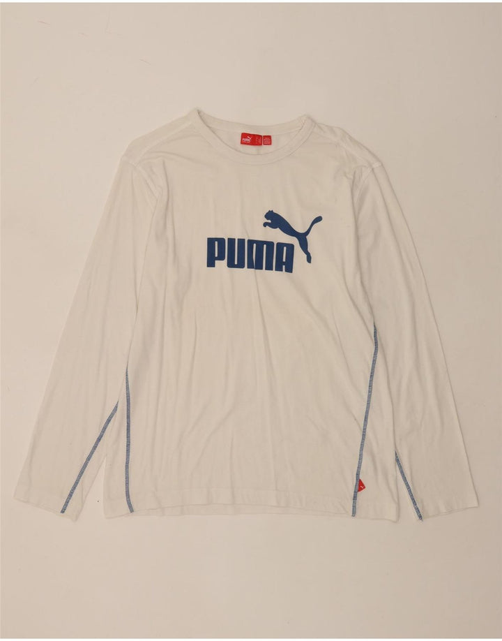 PUMA Herren Graphic Top Langarm Mittelweiße Baumwolle