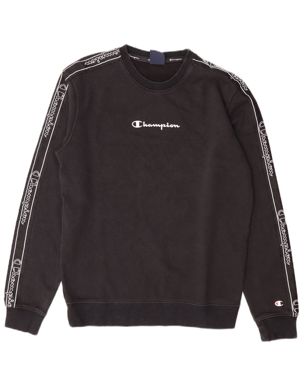 Champion Herren-Sweatshirt mit Grafik, Größe S, schwarze Baumwolle