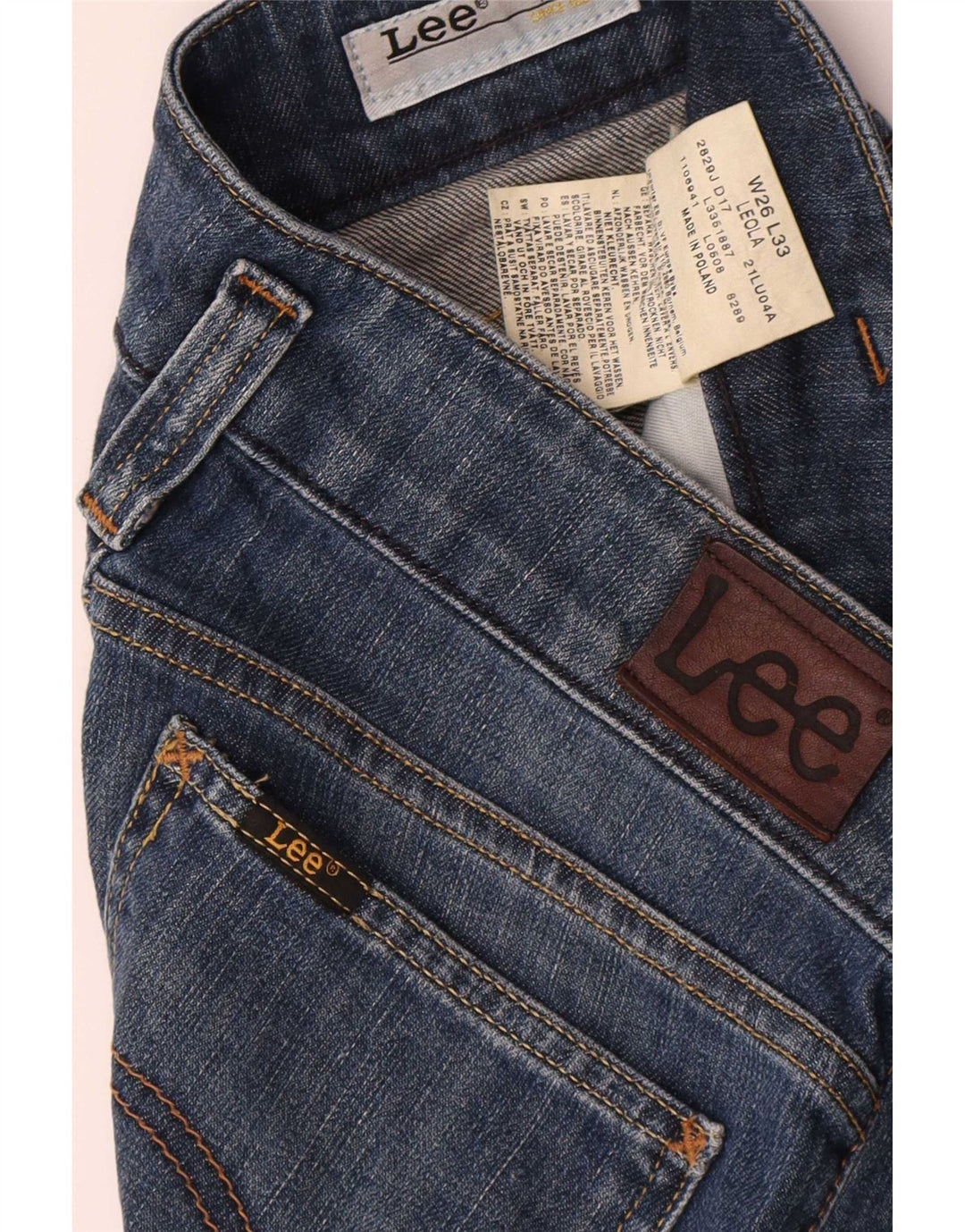 Lee Damen Leola Bootcut Jeans W26 L28 Blaue Baumwolle