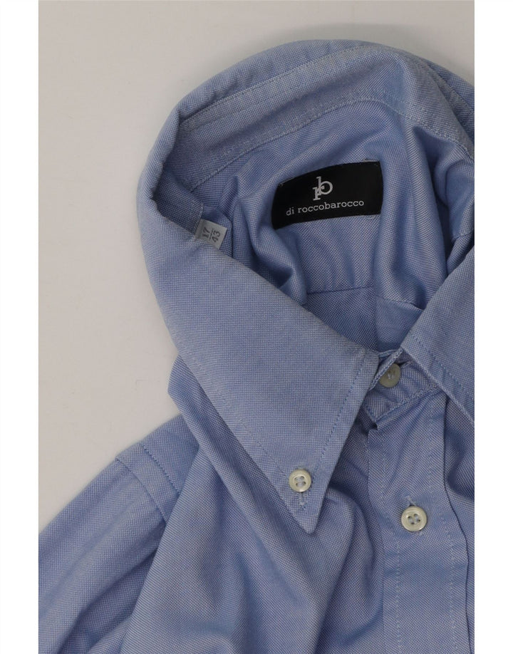 Roccobarocco Herrenhemd Größe 43 17 XL Blau