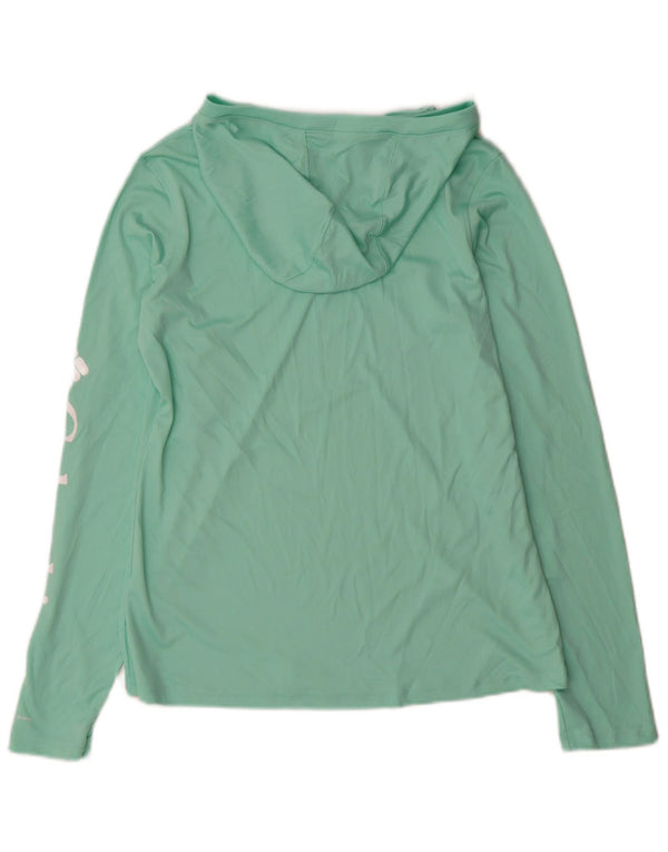 Columbia Womens Hooded Graphic Top Langarm UK 10 Small Grün Polyester