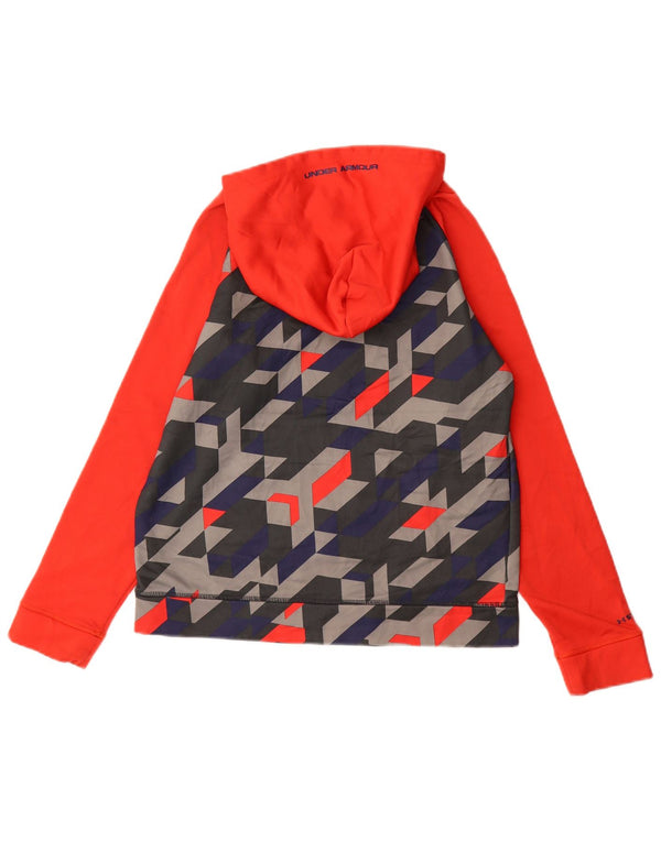 UNDER ARMOUR lockerer Kapuzenpullover für Mädchen, 11–12 Jahre, groß, rot, geometrisch