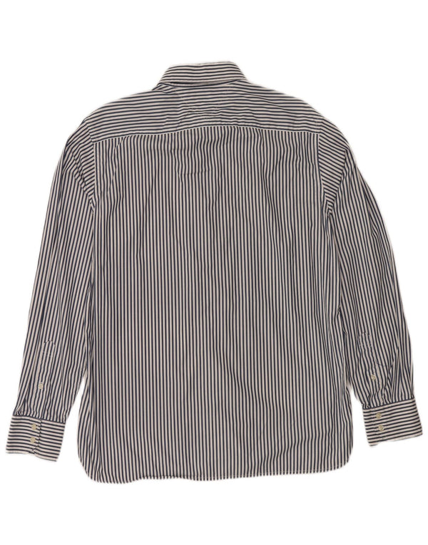 Tommy Hilfiger Herrenhemd, groß, marineblau, Nadelstreifen-Baumwolle