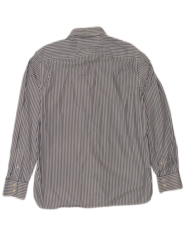 Tommy Hilfiger Herrenhemd, groß, marineblau, Nadelstreifen-Baumwolle