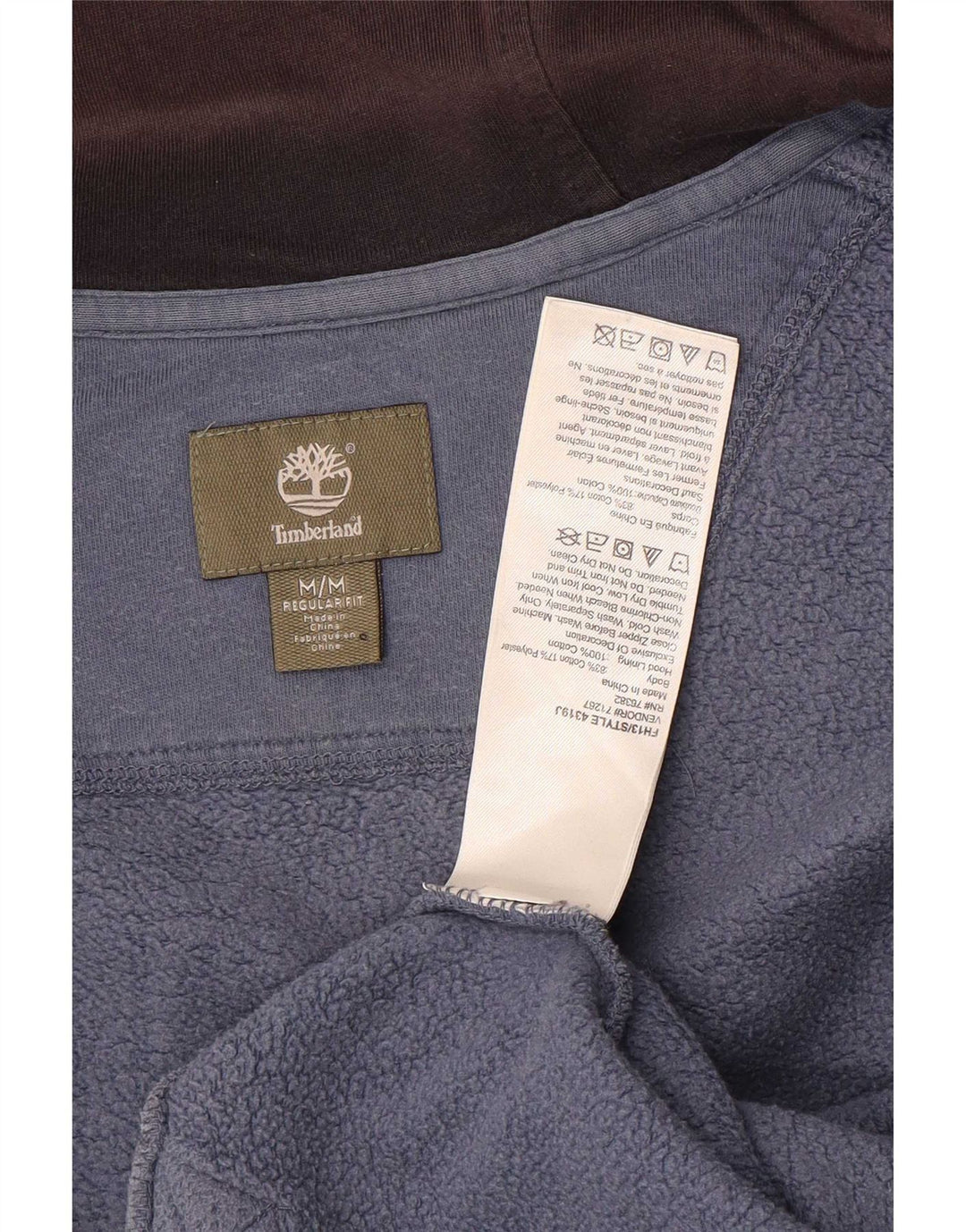 Timberland Herren Graphic Regular Fit Kapuzenpullover mit Reißverschluss, Mittelmarineblau