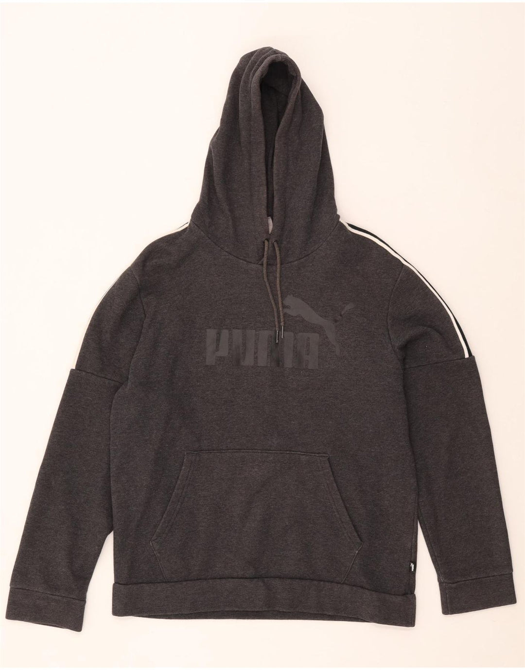 Puma Herren Graphic Hoodie Pullover Mittelgraue Colourblock-Baumwolle