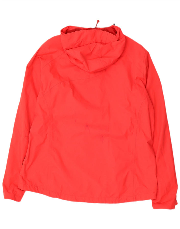 JACK WOLFSKIN Damen Regenjacke mit Kapuze UK 18/20 XL Rot Polyamid
