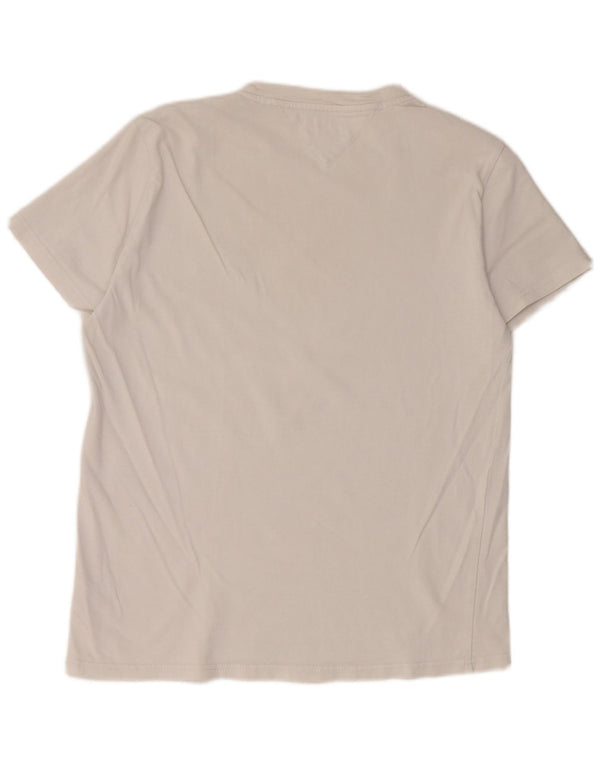 Tommy Hilfiger Herren T-Shirt Top aus mittelweißer Baumwolle