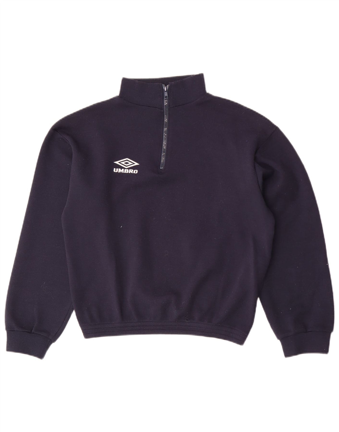 Umbro Herren Crop Zip Neck Sweatshirt Pullover Small Marineblau