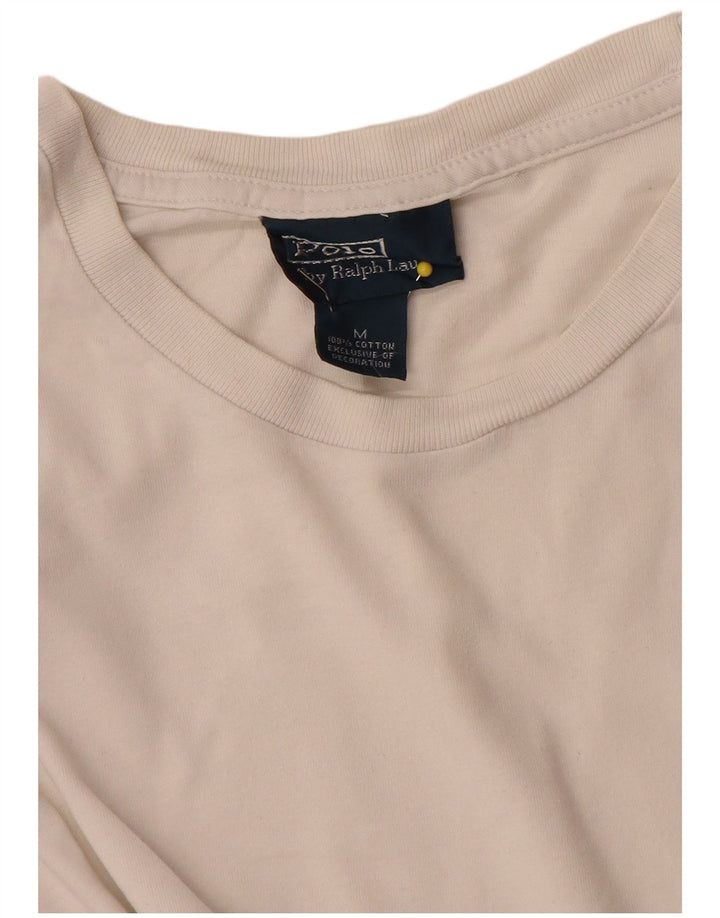 Polo Ralph Lauren Herren-Top, langärmelig, klein, weiße Baumwolle