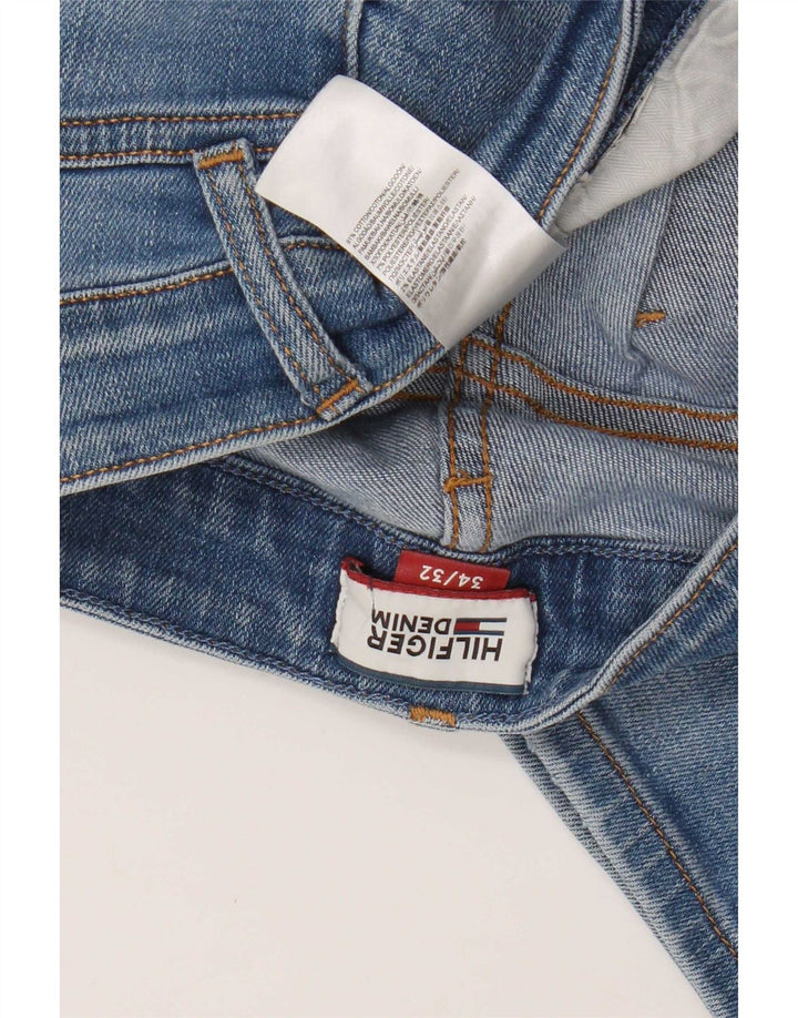 Tommy Hilfiger Herren Slim Jeans W34 L32 Blaue Baumwolle