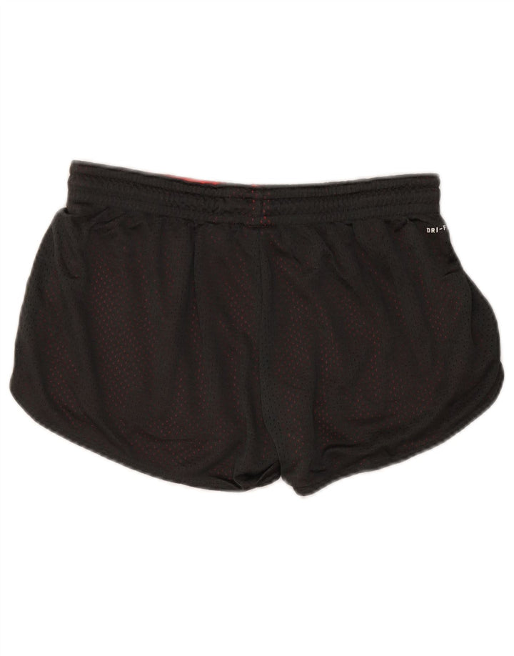 NIKE Damen-Sportshorts UK 14 Mittelschwarzes Polyester