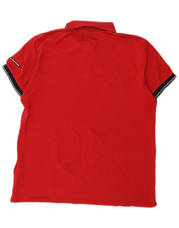Kappa Herren-Poloshirt, große rote Baumwolle