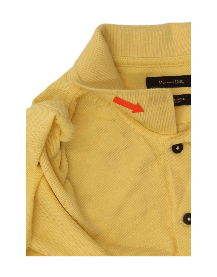 Massimo Dutti Herren-Poloshirt aus mittelgelber Baumwolle
