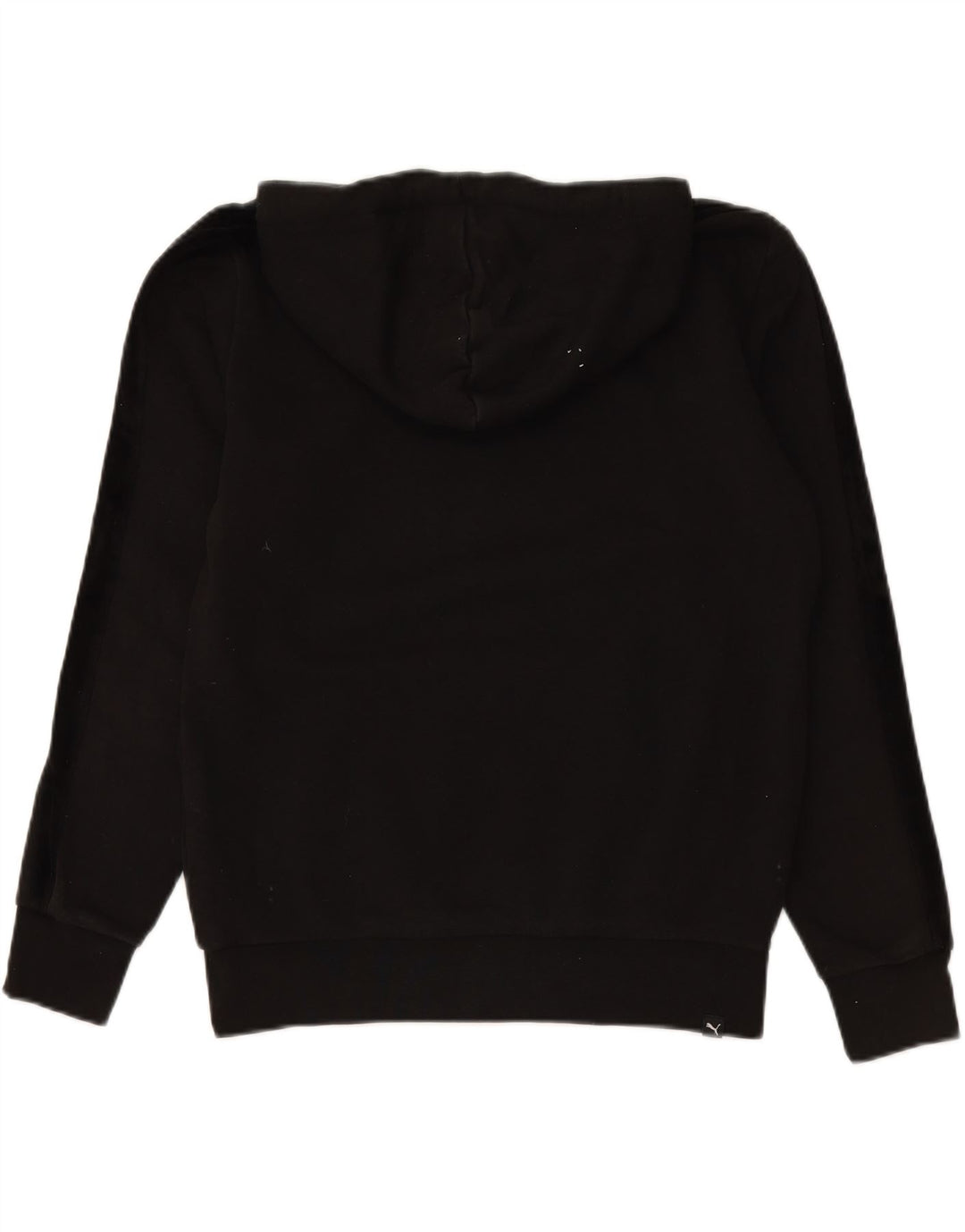 PUMA Mens Graphic Hoodie Jumper Medium Black Cotton Vintage Puma and Second-Hand Puma from Messina Hembry 
