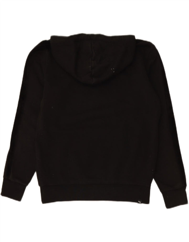 PUMA Mens Graphic Hoodie Jumper Medium Black Cotton Vintage Puma and Second-Hand Puma from Messina Hembry 