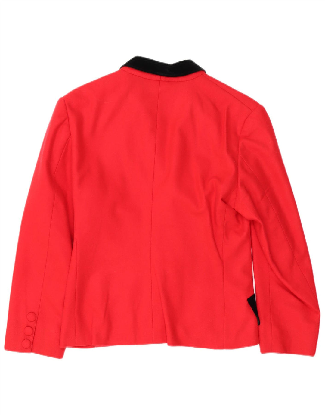 Vintage Damen 2-Knopf-Blazerjacke UK 12 Mittelroter Farbblock