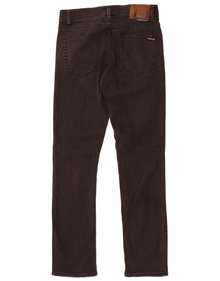 Volcom Herren Vorta Slim Straight Jeans W28 L31 Schwarze Baumwolle