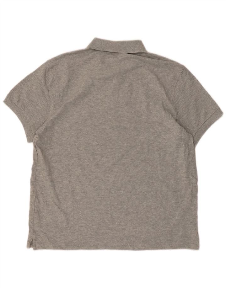 J. Crew Herren-Poloshirt XL, grau meliert, Baumwolle