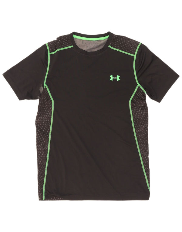 Under Armour Herren T-Shirt Top Small Schwarz Geometrisch Polyester