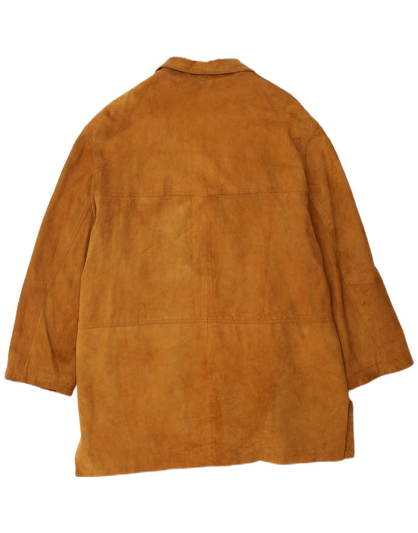 VINTAGE Damen Wildlederjacke UK 18 XL Braunes Leder