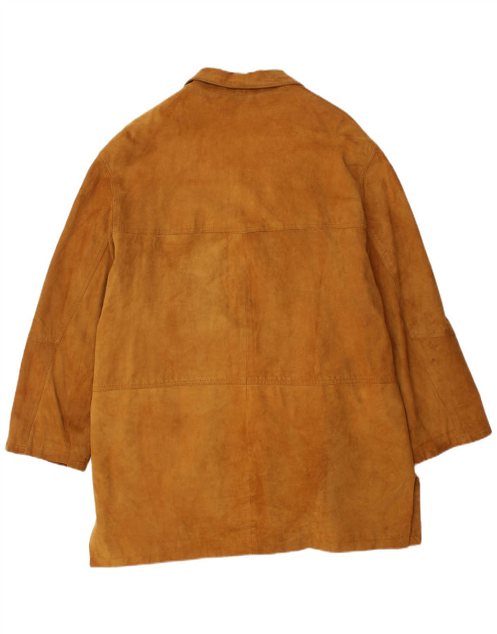 VINTAGE Damen Wildlederjacke UK 18 XL Braunes Leder