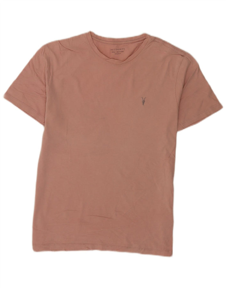 All Saints Herren-T-Shirt mit normaler Passform, Mittelrosa aus Baumwolle